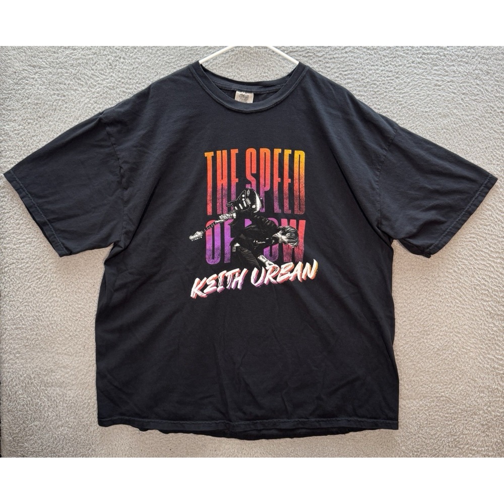 Keith Urban Shirt Adult 3XL XXXL Black The Speed Of Now World Tour 2022 Band Tee
